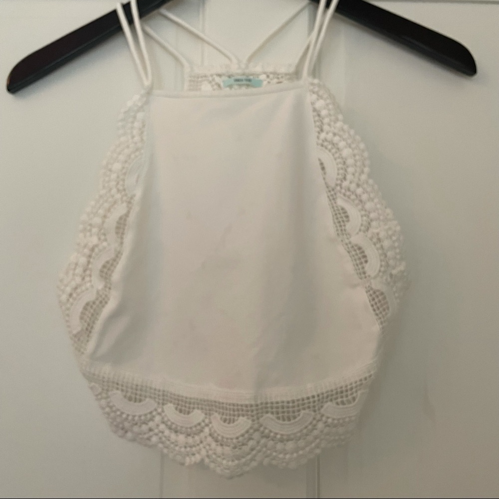 Beautiful summer shirt with lace embellishment